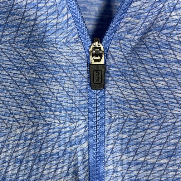 PGA Tour Men's Long Sleeve 1/4 Zip Light Blue Pullover Golf Shirt Large! - Picture 2 of 5
